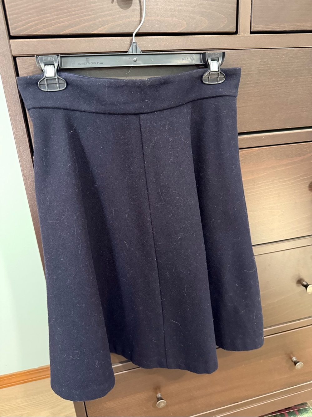 Ann Taylor Navy A-Line Wool Skirt